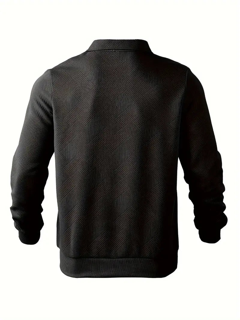 Kasper – Vintage Zip-Up Pullover med geometrisk design